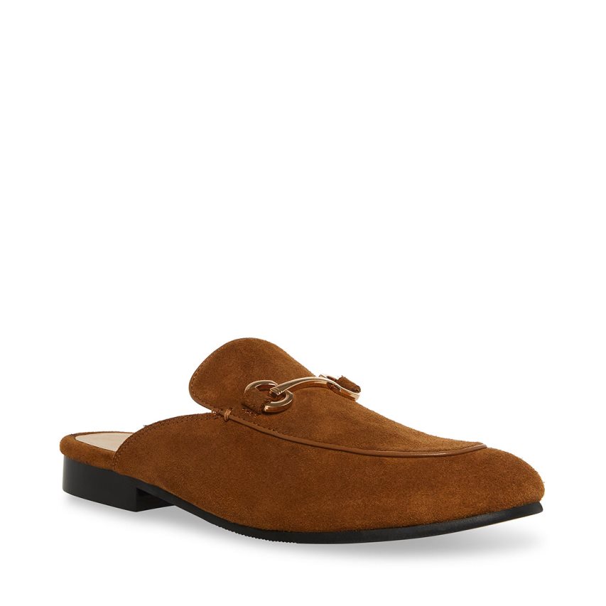 Brown Steve Madden Mateo Suede Men's Mules | PH 4823FBM